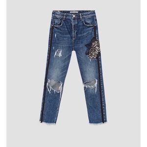 De stressed Zara Jeans